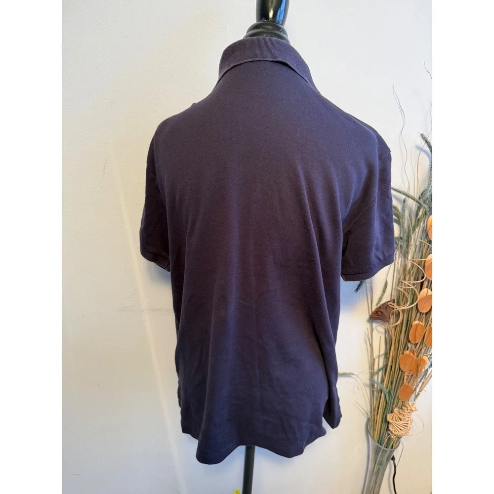 Polo Ralph Lauren Mens Custom Fit Navy Blue Short Sleeve‎ Polo Shirt Yellow Pony